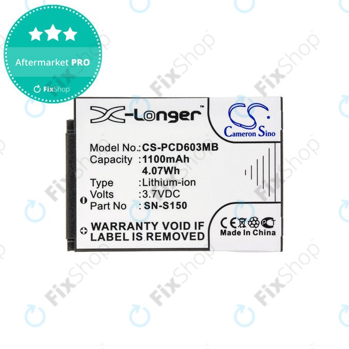 Battery for Philips SCD 603, 1100mAh, Li-ion, 3.7V, SN-S150, HQ