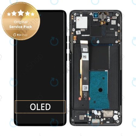 Motorola Edge 40 - LCD Display + Touch Screen + Frame (Eclipse Black) - 5D68C22670 Genuine Service Pack