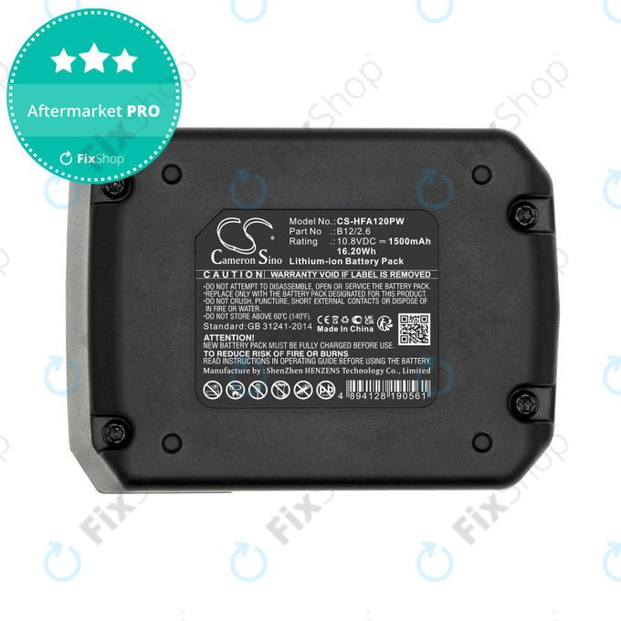 Battery for Hilti PR 2-HS A12, 1500mAh, Li-Ion, 10.8V, B12/2.6, B12/4.0, 2077977, HQ