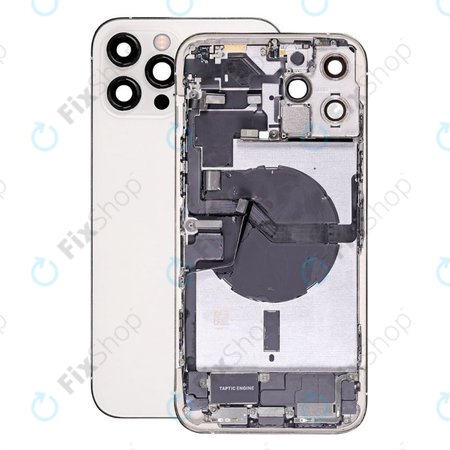 Apple iPhone 12 Pro Max - Rear Housing with Small Parts (Silver)