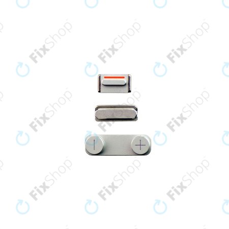 Apple iPhone 5 - Side Buttons Set - Power + Volume + Mute (White)