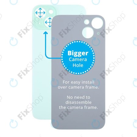 Apple iPhone 15 Plus - Rear Housing Glass with Bigger Camera Hole (Green)