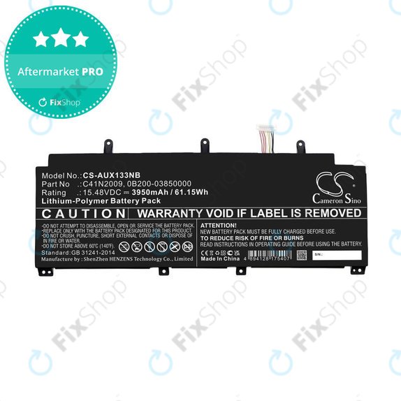 Battery for Asus ROG Flow X13 GV301QE-K6008, 3950mAh, Li-Pol, 15.48V, C41N2009, HQ