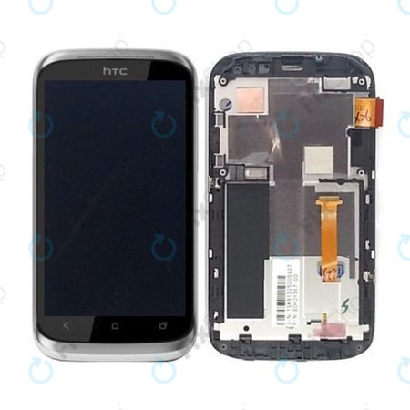 HTC Desire X - LCD Display + Touch Screen + Frame (Silver) TFT