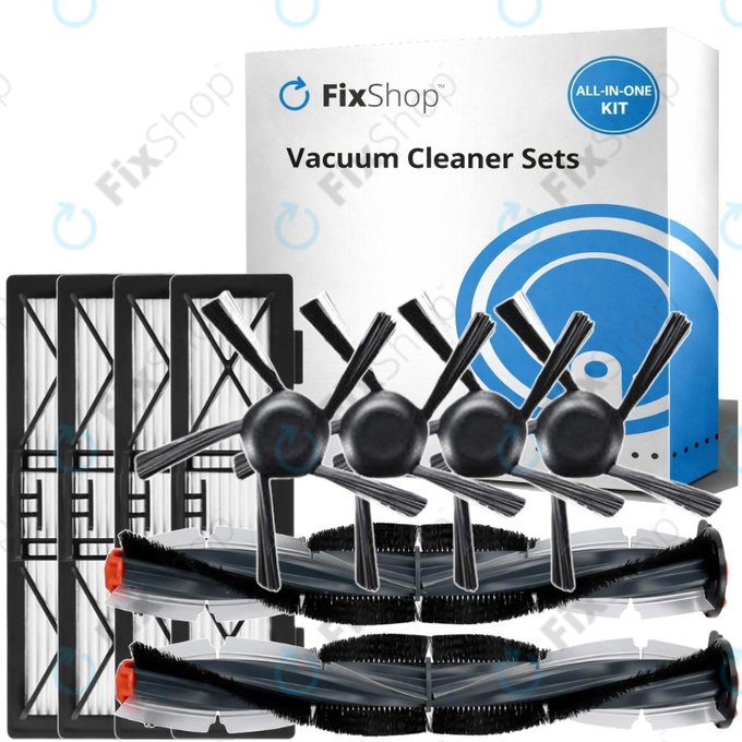 Replacement set for Neato Botvac D3, D4, D5, D6, D7 (2x Main brush, 4x Filter, 4x Side brush)