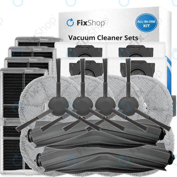 Replacement set for Xiaomi Dreame Mova E30 Ultra (2x Main brush, 4x Filter, 4x Side brush, 8x Mop cloth, 4x Dust bag)