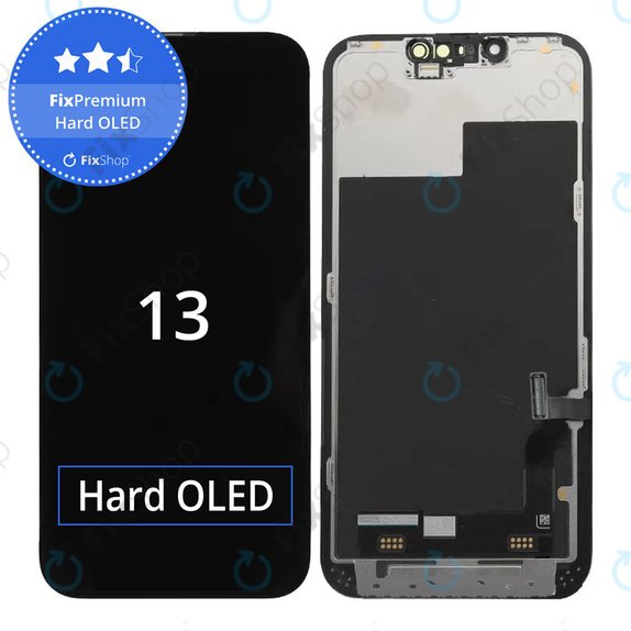 Display Hard OLED for iPhone 13, Touch Screen with Frame, FixPremium
