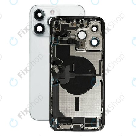 Apple iPhone 14 Pro Max - Rear Housing with Small Parts (Silver)