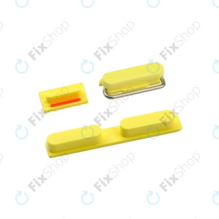 Apple iPhone 5C - Side Buttons Set - Power + Volume + Mute (Yellow)