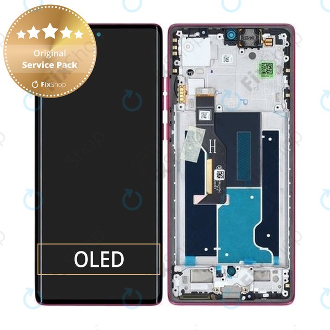 Motorola Edge 50 Fusion - LCD Display + Touch Screen + Frame (Hot Pink) - 5D68C24345 Genuine Service Pack