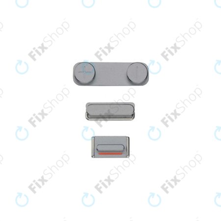 Apple iPhone 5S - Side Buttons Set - Power + Volume + Mute (Space Gray)