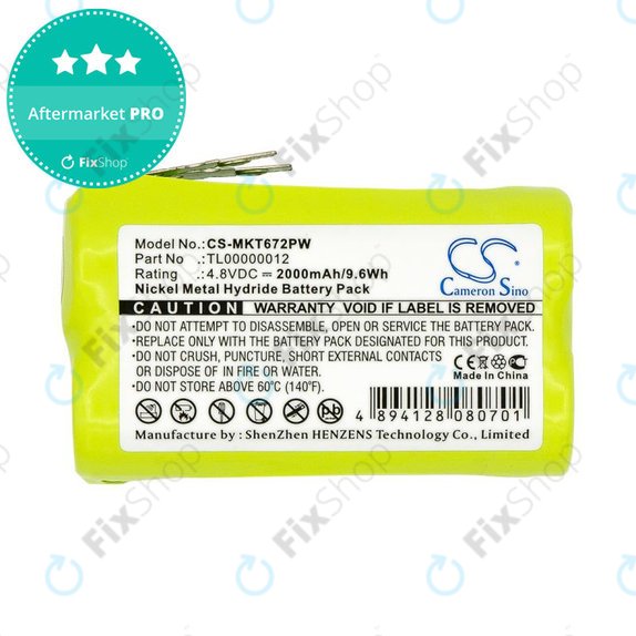 Battery for Makita 6722D, 6723DW, 2000mAh, Ni-MH, 4.8V, TL00000012, HQ