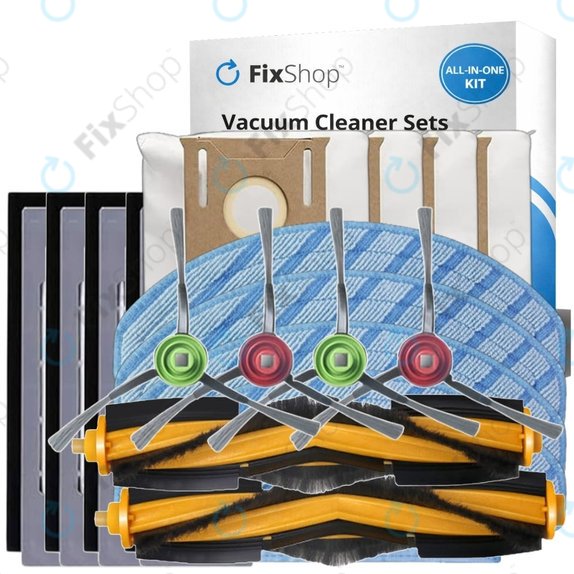 Replacement set for Yeedi Vac 2 Pro (2x Main brush, 4x Filter, 4x Side brush, 4x Mop cloth, 4x Dust bag)
