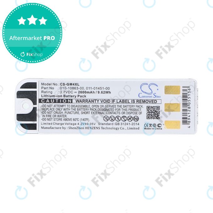 Battery for Garmin Zumo 400, 550, 2600mAh, Li-Ion, 3.7V, 010-10863-00, 011-01451-00, HQ