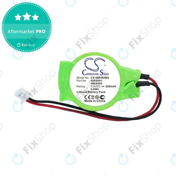 Backup battery for Lenovo Thinkpad, 200mAh, Lithium, 3V, 02K6541, HQ