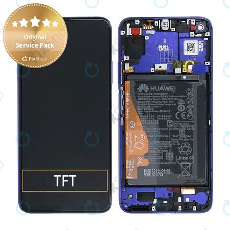 Huawei Honor 20, Nova 5T - LCD Display + Touch Screen + Frame + Battery (Blue) - 02352TNQ, 02352SMQ Genuine Service Pack