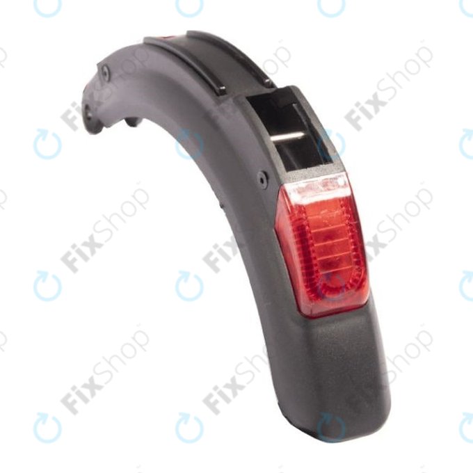 Kugoo S3 - Rear Fender + Light + Connection Cable (Black)