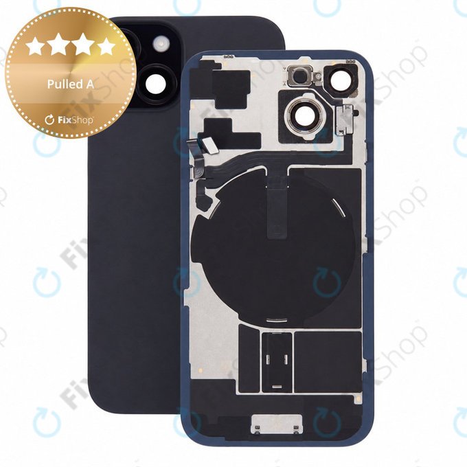 Rear Housing Glass for iPhone 15, Black, Pulled A