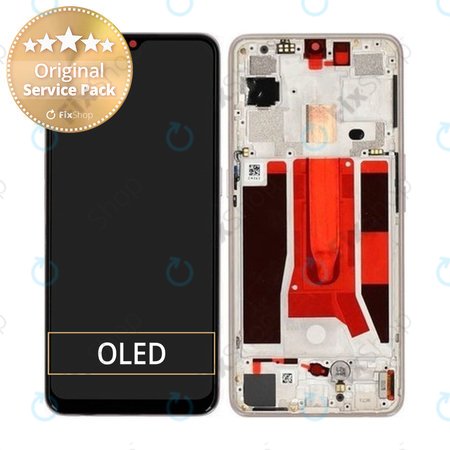 Oppo Find X2 Lite - LCD Display + Touch Screen + Frame (Pearl White) - 4903623 Genuine Service Pack