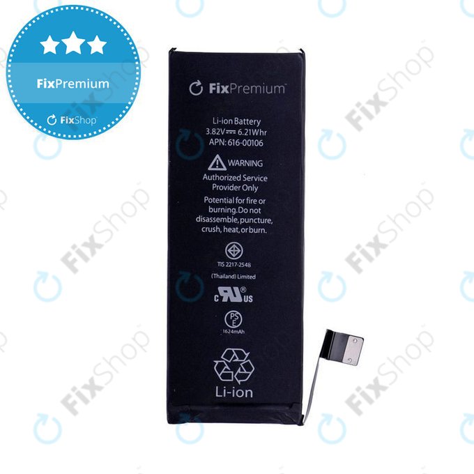 Battery for iPhone SE, 1624mAh, FixPremium