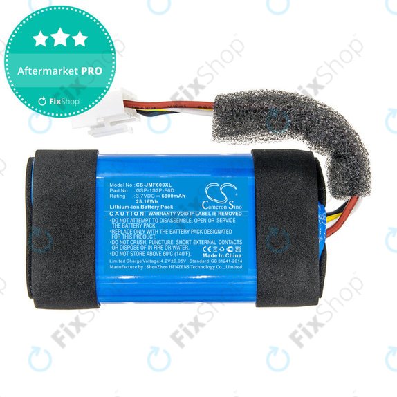 Battery for JBL Flip 6, 6800mAh, Li-Ion, 3.7V, GSP-1S2P-F6D, HQ