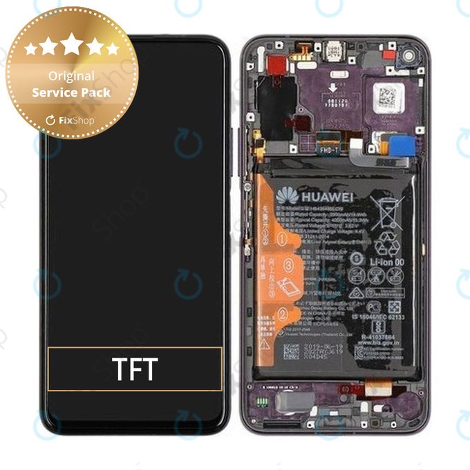 Huawei Honor 20 Pro - LCD Display + Touch Screen + Frame + Battery (Purple) - 02352VKJ Genuine Service Pack