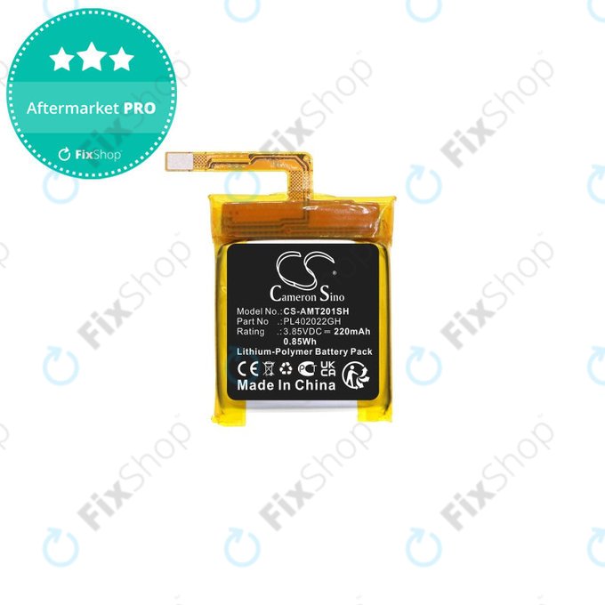 Battery for Amazfit GTS 2 Mini, 220mAh, Li-Pol, 3.85V, PL402022GH, HQ