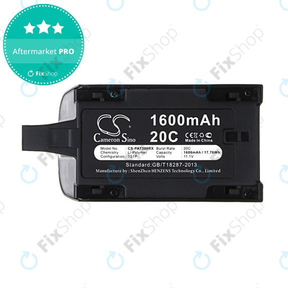Battery for Parrot Bebop Drone 3.0, Mini Quadcopter, 1600mAh, Li-Pol, 11.1V, HQ