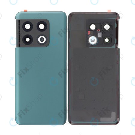 Cover Posteriore Per OnePlus 10 Pro Con Vetro Batteria E Obiettivo Fotocamera, Colore Verde, QUALITYMATTER