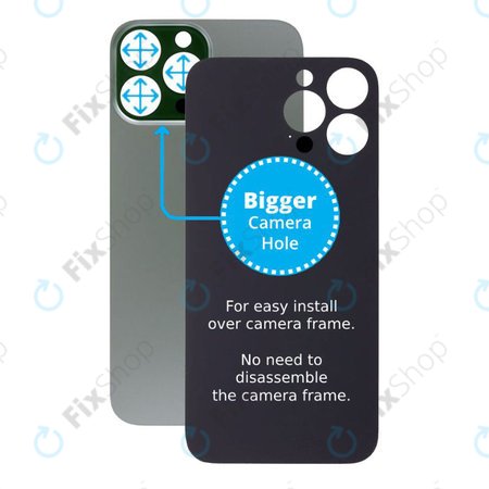Apple iPhone 13 Pro Max - Rear Housing Glass with Bigger Camera Hole (Alpine Green)