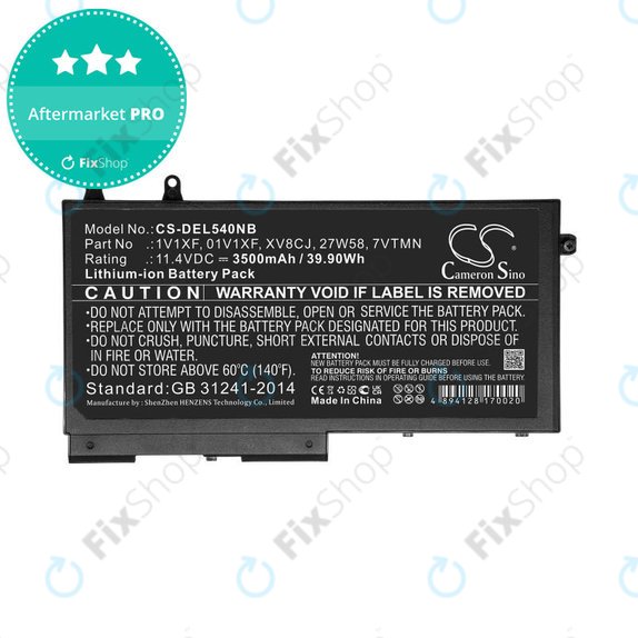 Battery for Dell Latitude 5400, Inspiron 7591 2-in-1, 3500mAh, Li-Ion, 11.4V, XV8CJ, HQ