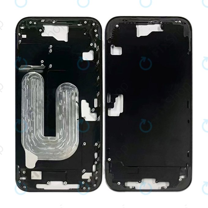Apple iPhone 16 - Middle Frame + Power + Volume Buttons (Black)
