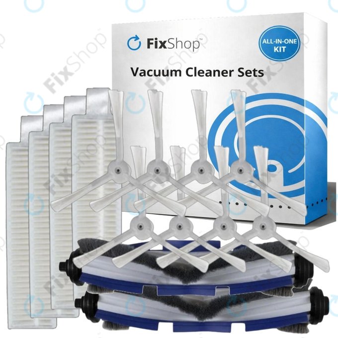 Replacement set for Rowenta Explorer s60 (2x Main brush, 4x Filter, 8x Side brush)