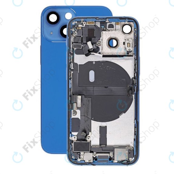 Apple iPhone 13 Mini - Rear Housing with Small Parts (Blue)