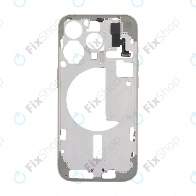 ジャンクiPhone 15 Pro White 部品 iPhone 15 Pro White Titanium Back Frame Housing OEM Replacement