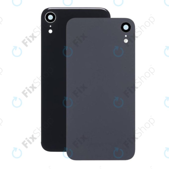 Apple iPhone XR - Rear Housing Glass + Camera Lens (Black)