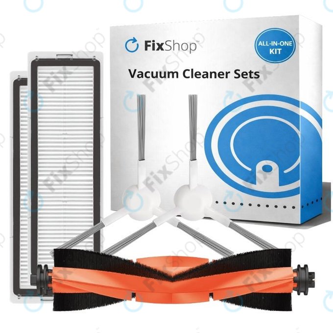Replacement set for Xiaomi Robot Vacuum X10 (1x Main brush, 2x Filters, 2x Side brushes)