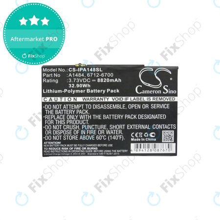 Apple iPad Air, iPad (5th Gen 2017), iPad (6th Gen 2018) - Battery A1484, 6712-6700 8820mAh HQ