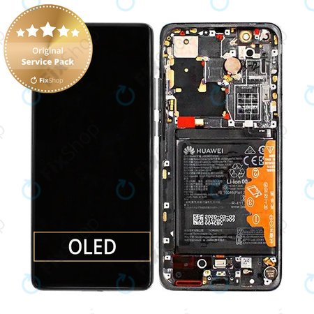 Huawei P40 Pro Plus - LCD Display + Touch Screen + Frame + Battery + Fingerprint Sensor (Ceramic Black) - 02353RVJ Genuine Service Pack