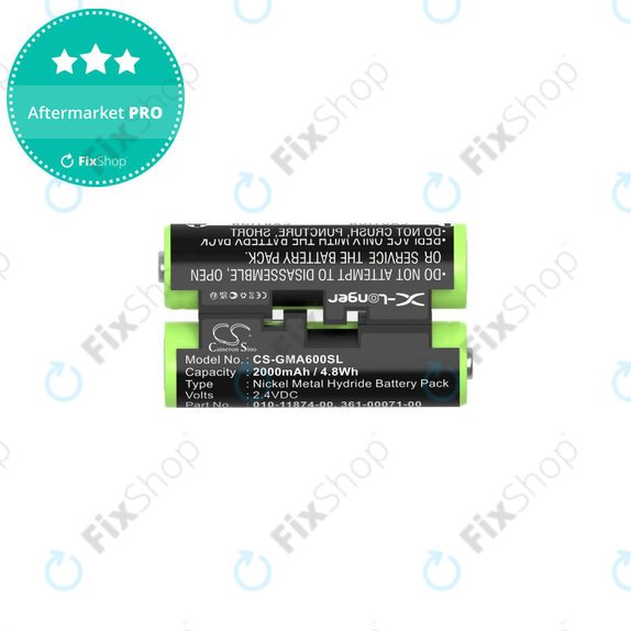 Battery for Garmin Oregon 600, 650, Astro 320, 430 Striker 4, 2000mAh, Ni-MH, 2.4V, 010-11874-00, HQ
