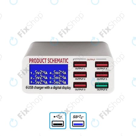 Product Schematic 896 - USB Charging Station with USB 3.0