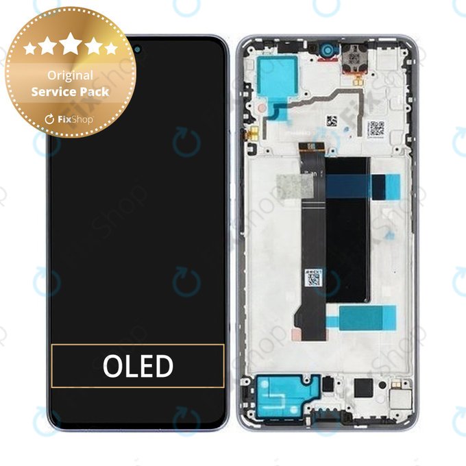 Xiaomi Redmi Note 13 Pro 5G 2312DRA50C - LCD Display + Touch Screen + Frame (Aurora Purple) - 5600030N1600 Genuine Service Pack