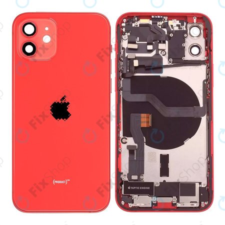 Apple iPhone 12 - Rear Housing with Small Parts (Red)