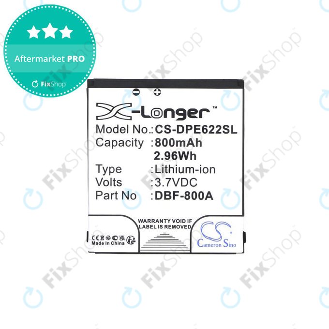 Battery for Doro PhoneEasy 2314, 2315, 1360, 520, 800mAh, Li-Ion, 3.7V, DBF-800A, HQ