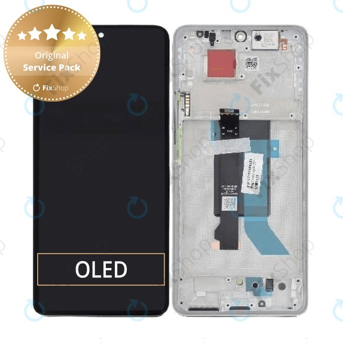 Xiaomi Poco X7 24095PCADG - LCD Display + Touch Screen + Frame (Silver) - 5600030O16P00 Genuine Service Pack