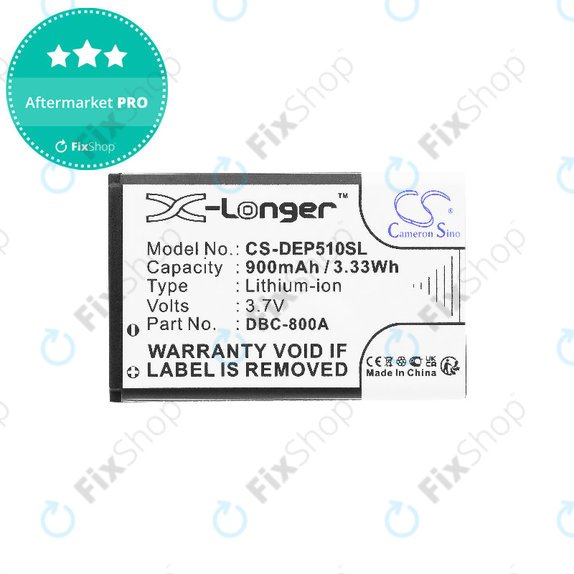 Battery for Doro 1360, 900mAh, Li-ion, 3.7V, DBC-800A, HQ