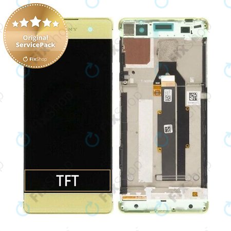 Sony Xperia XA F3111 - LCD Display + Touch Screen + Frame (Lime Gold) - 78PA3100020, 78PA3100070 Genuine Service Pack