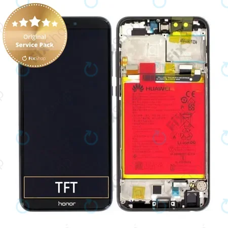 Huawei Honor 9 Lite - LCD Display + Touch Screen + Frame + Battery (Midnight Black) - 02351SNN Genuine Service Pack