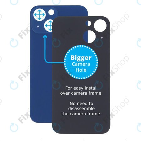 Apple iPhone 13 Mini - Rear Housing Glass with Bigger Camera Hole (Blue)