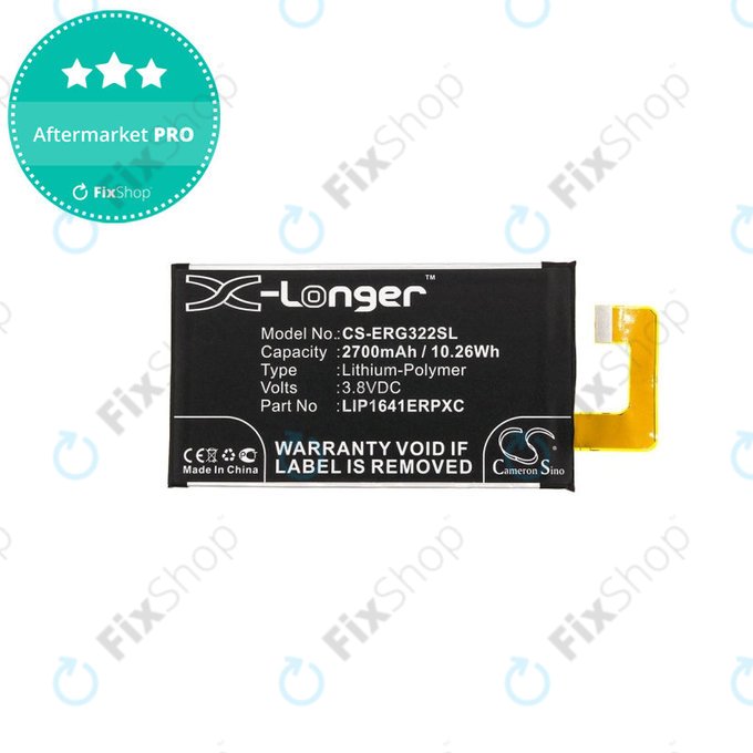 Battery for Sony Xperia XA1 Ultra G3221, 2700mAh, Li-Pol, 3.8 V, LIP1641ERPXC, HQ
